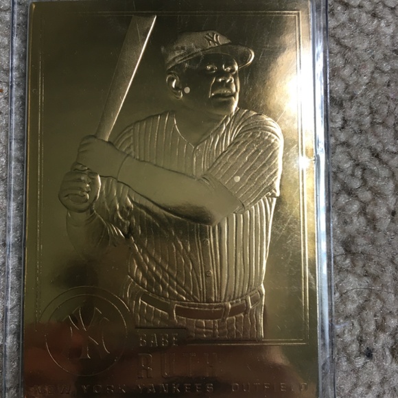 Gold Foil Babe Ruth Baseball Card (in case!) - Picture 6 of 7